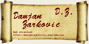 Damjan Žarković vizit kartica